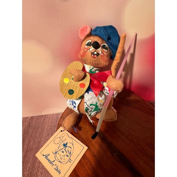 Vintage 1990 Annalee Artist Mouse Doll – Code #2006 – With Original Tag - Picture 1 of 8